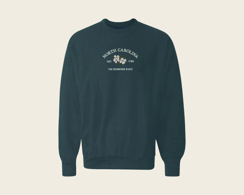 Sweat-shirt brodé personnalisé avec fleur d'État