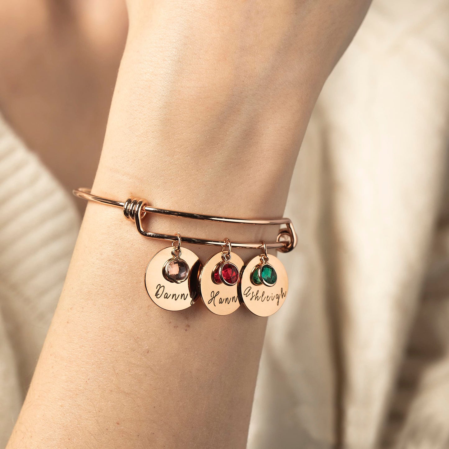 For Her Personalized Mother's Day Gift Custom Birthstone Bracelet