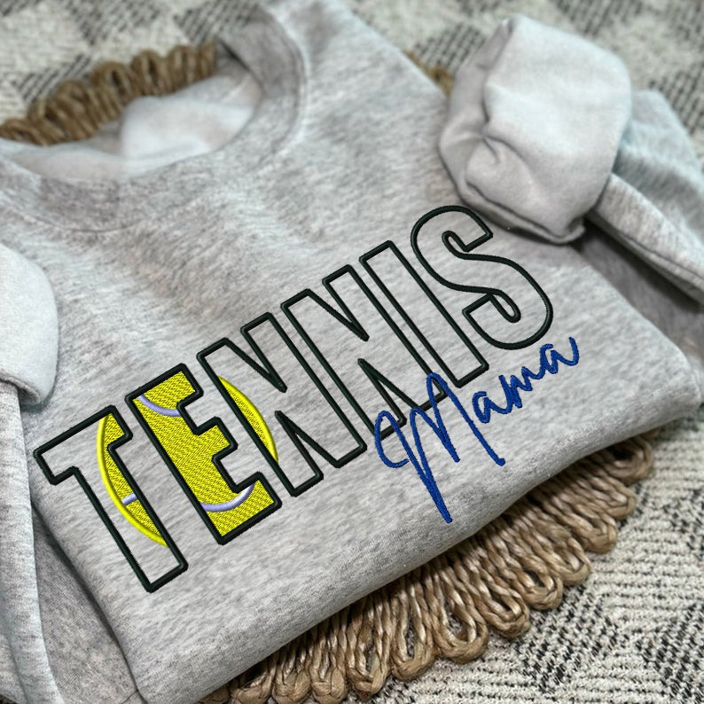 Custom Sports Embroidered Mama/Mom/Nana Sweatshirt