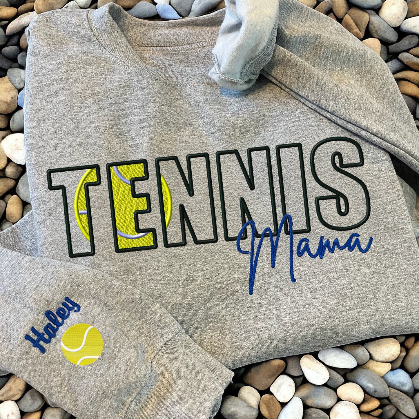 Custom Sports Embroidered Mama/Mom/Nana Sweatshirt