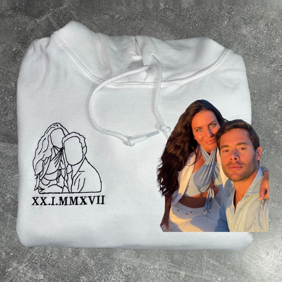 Sweat-shirt personnalisé brodé avec chiffres romains