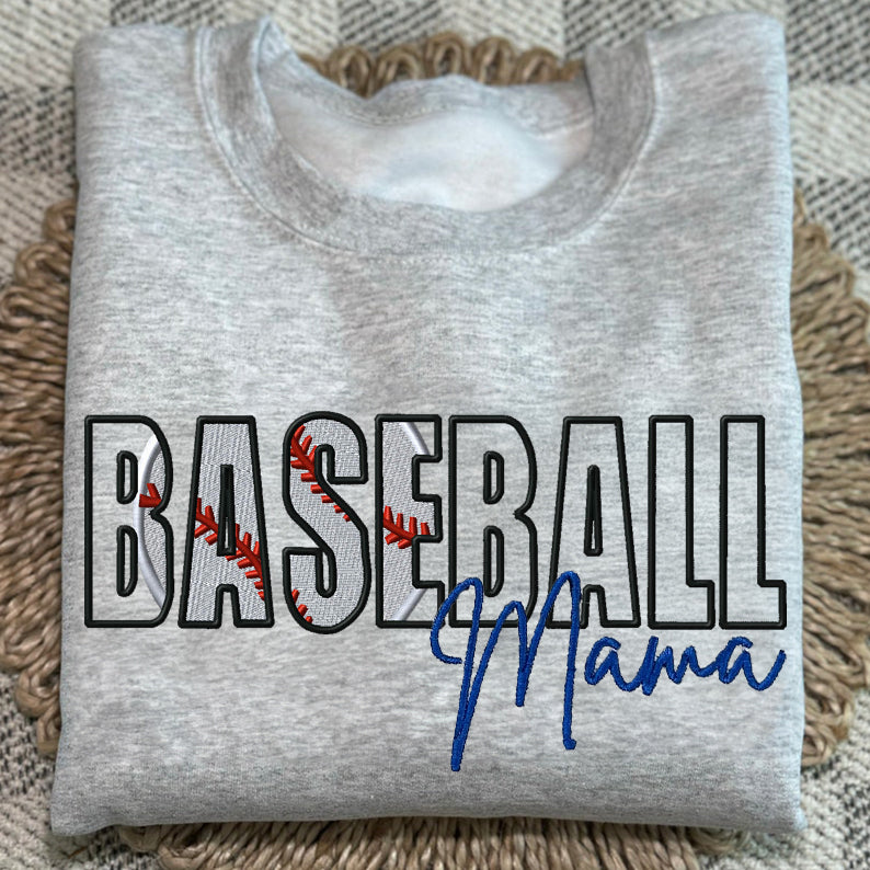Custom Sports Embroidered Mama/Mom/Nana Sweatshirt