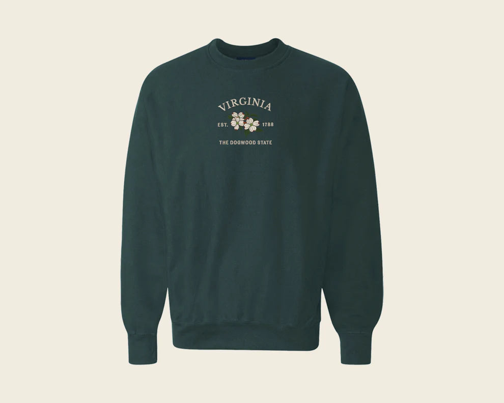 Sweat-shirt brodé personnalisé avec fleur d'État