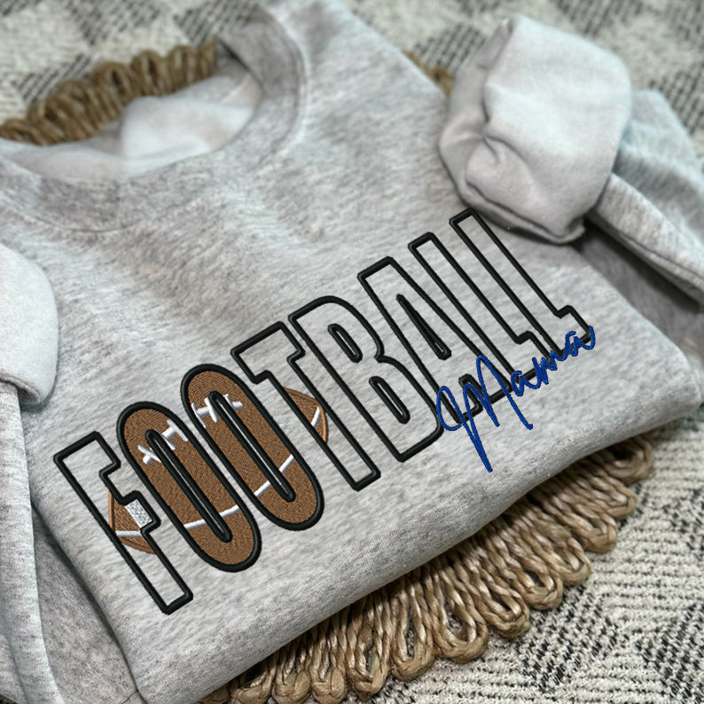 Custom Sports Embroidered Mama/Mom/Nana Sweatshirt