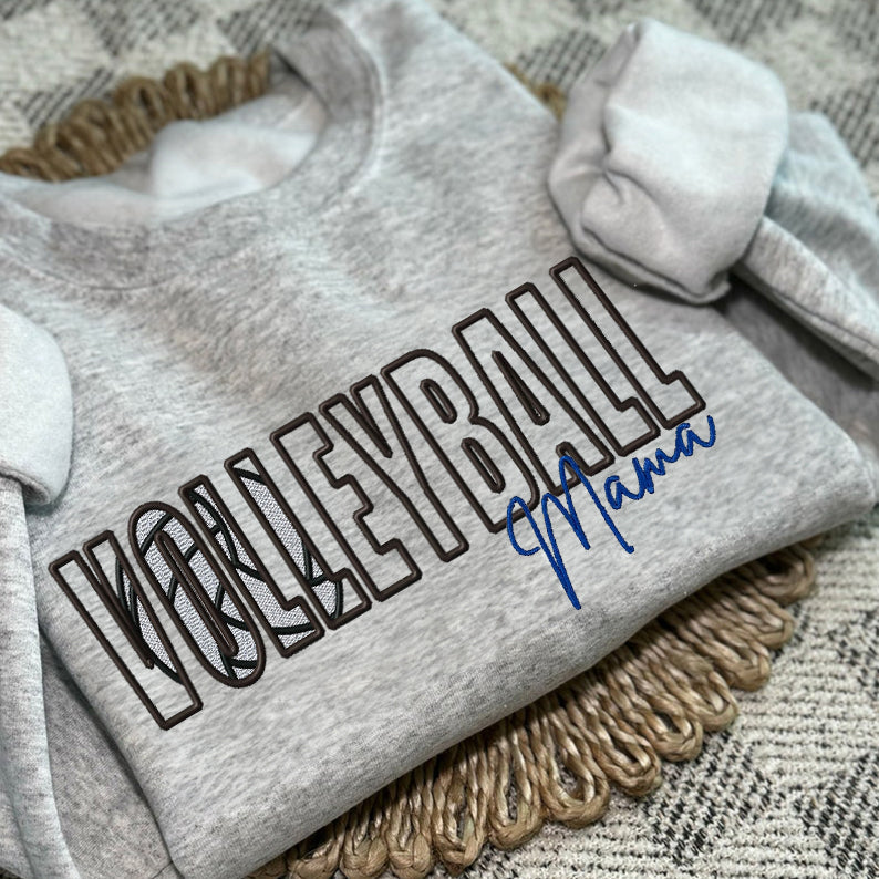 Custom Sports Embroidered Mama/Mom/Nana Sweatshirt