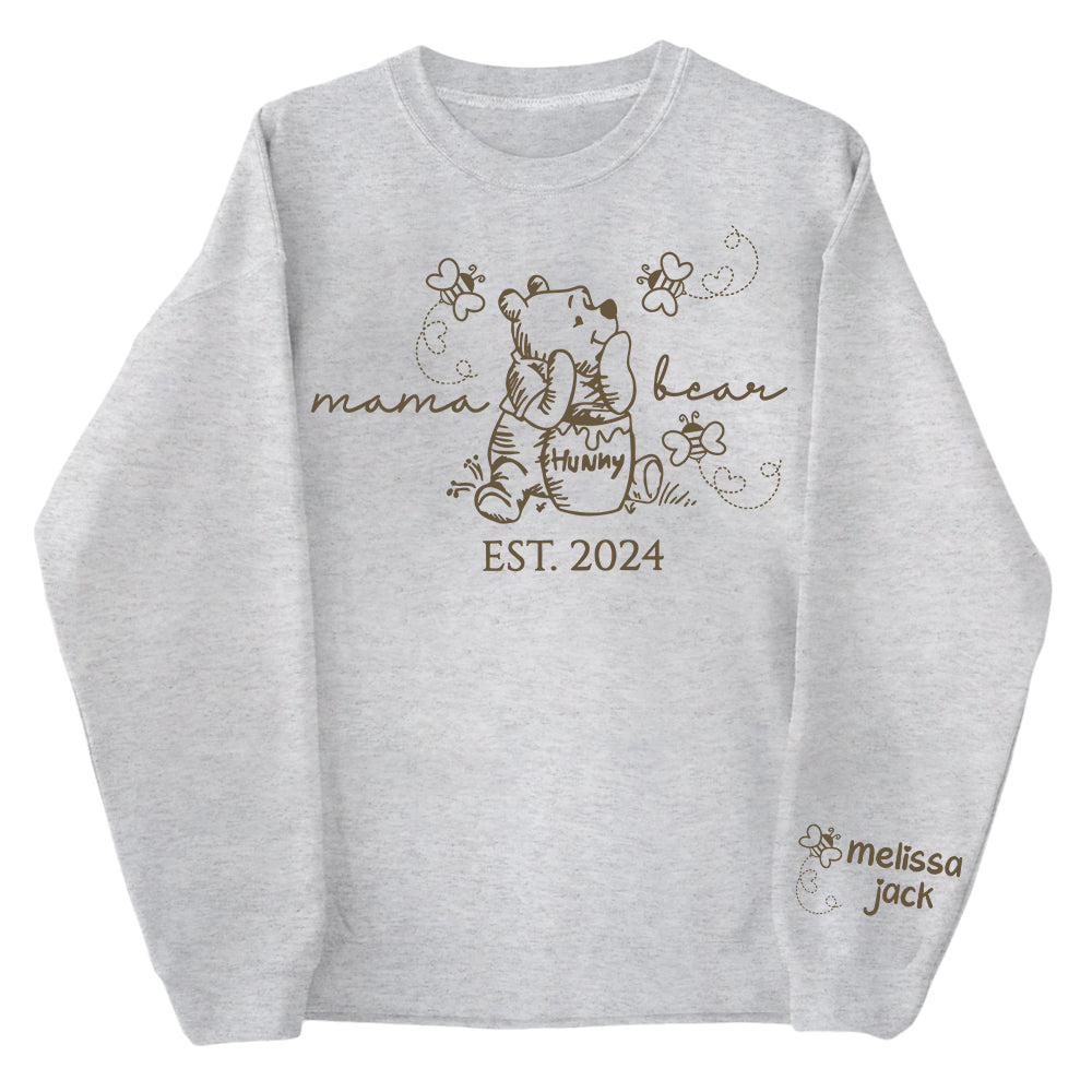 Custom Mama Bear Est And Grandkids Shirts For Grandma