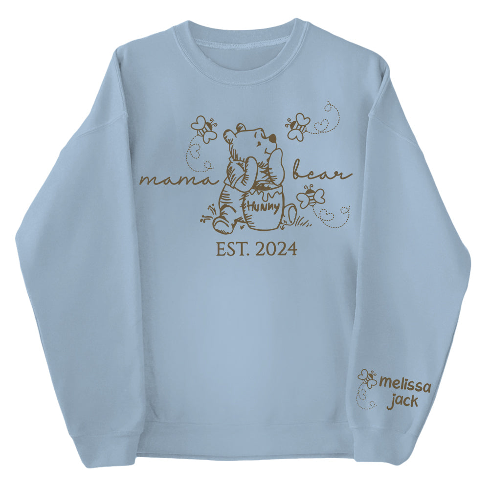 Custom Mama Bear Est And Grandkids Shirts For Grandma