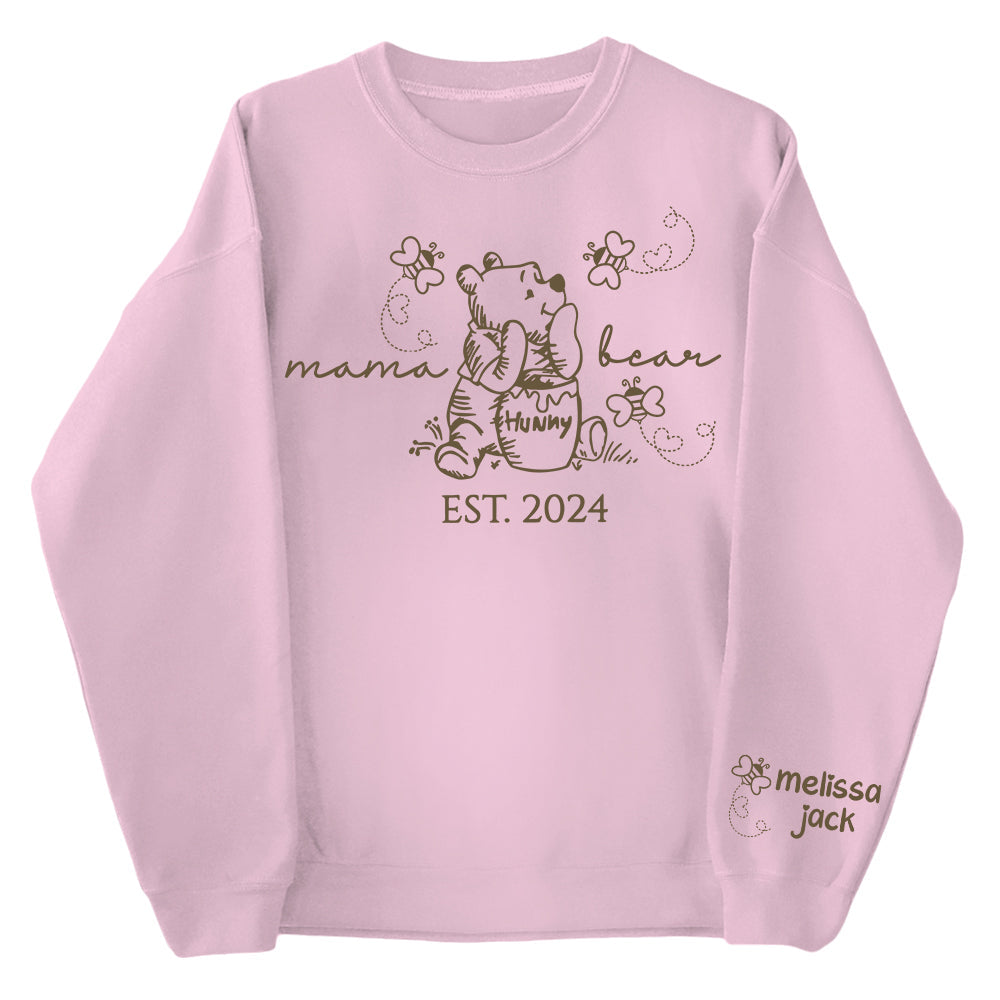 Custom Mama Bear Est And Grandkids Shirts For Grandma