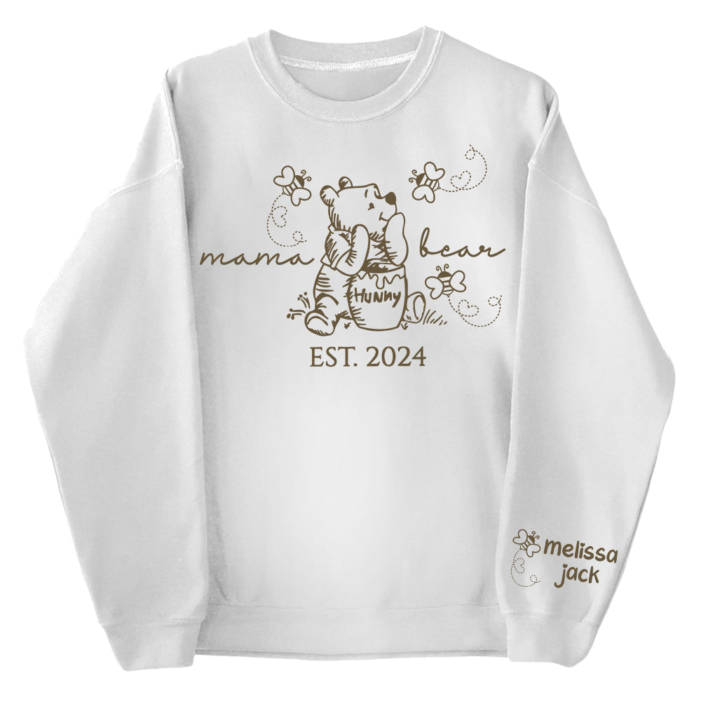 Custom Mama Bear Est And Grandkids Shirts For Grandma