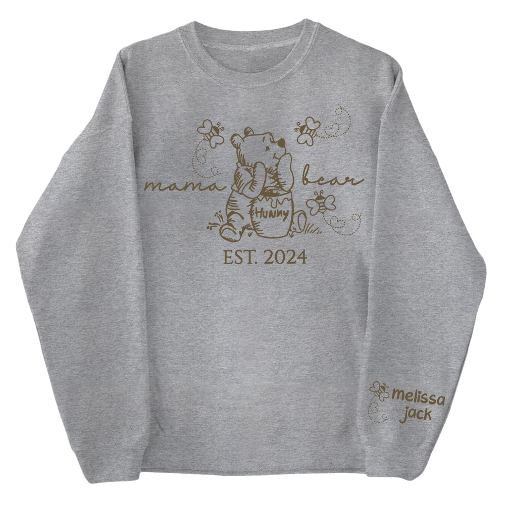 Custom Mama Bear Est And Grandkids Shirts For Grandma
