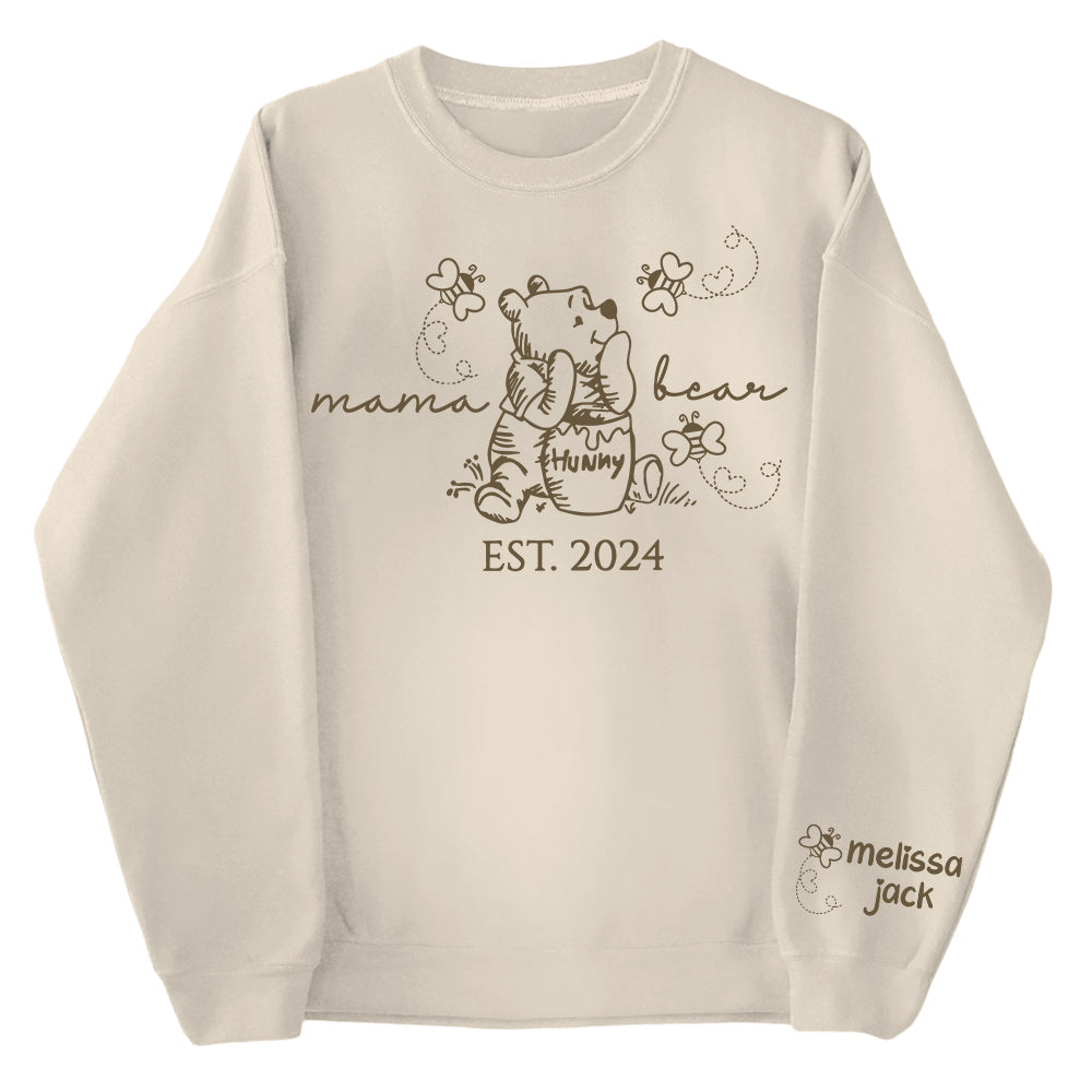 Custom Mama Bear Est And Grandkids Shirts For Grandma