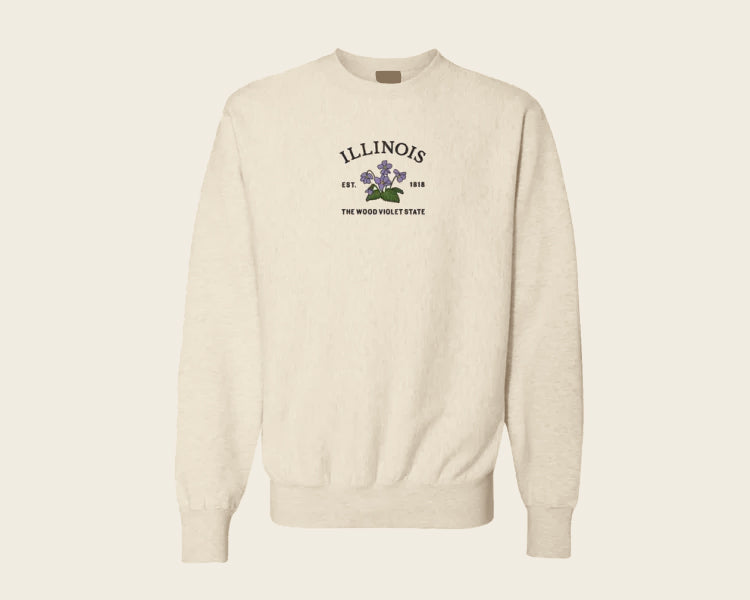 Sweat-shirt brodé personnalisé avec fleur d'État