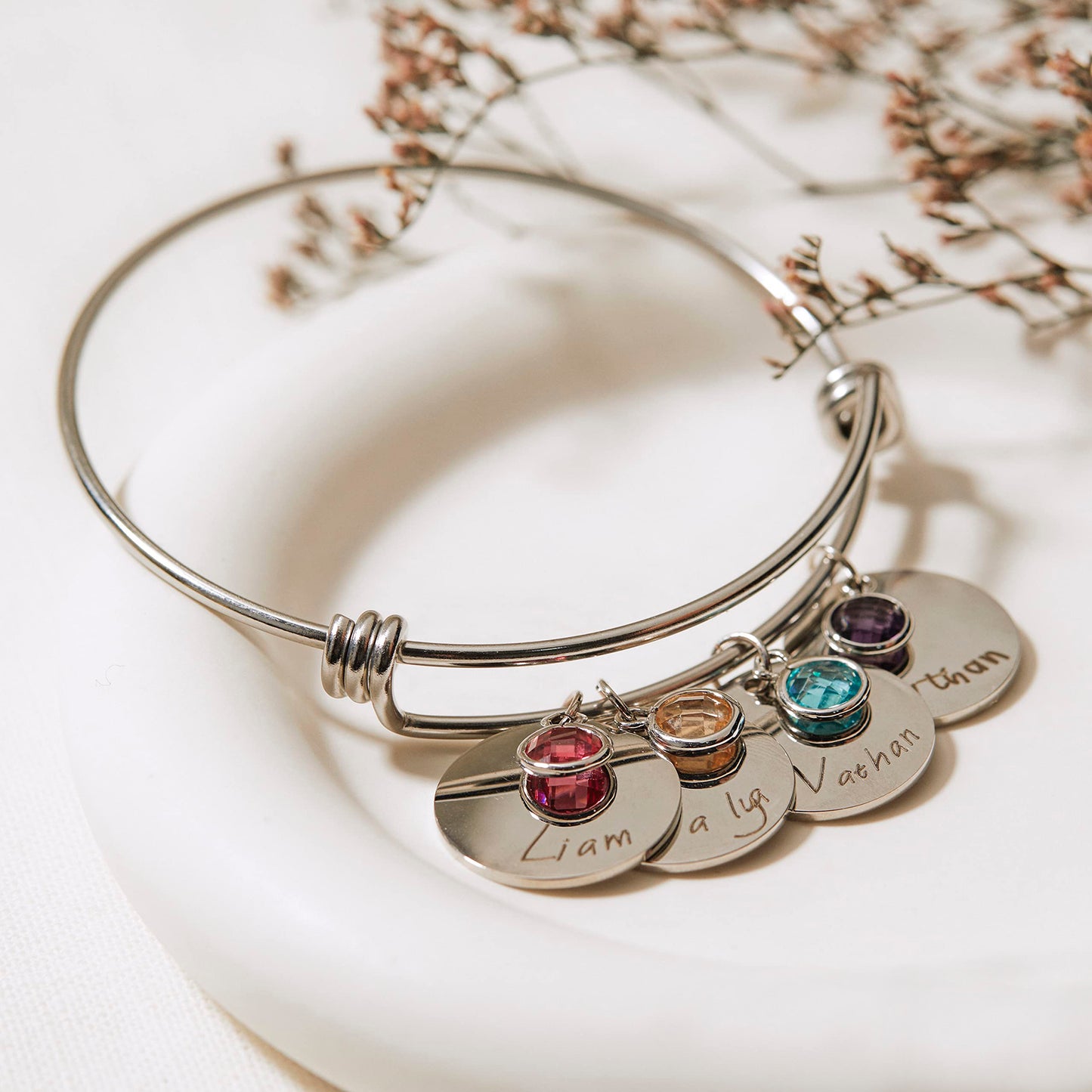 For Her Personalized Mother's Day Gift Custom Birthstone Bracelet