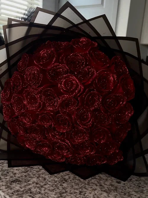 💕Bouquet de roses scintillantes💕Bouquet de roses éternelles scintillantes pour couple