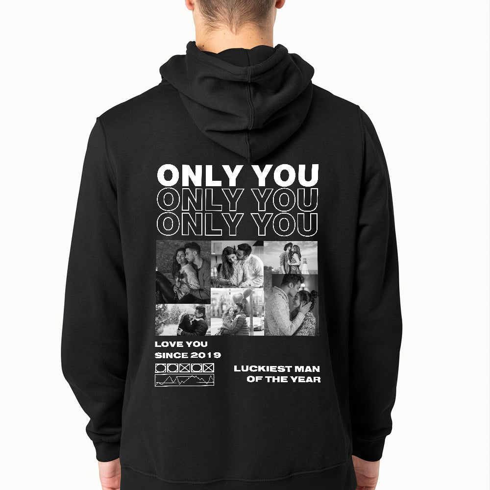 T-shirt photo personnalisé unique pour couple