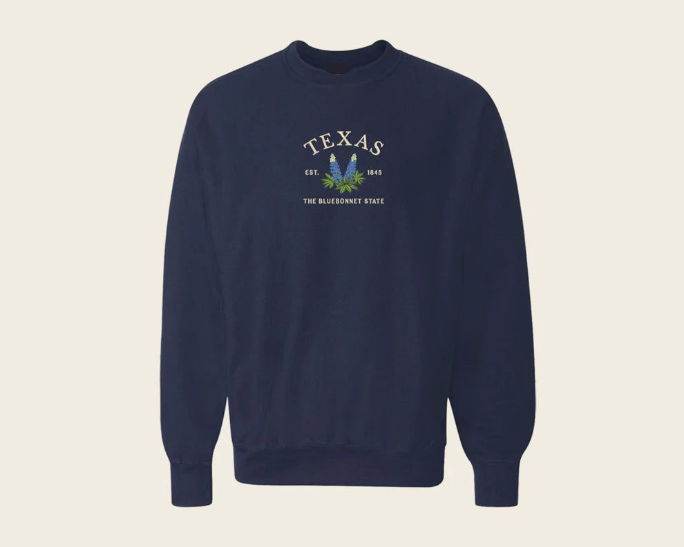 Sweat-shirt brodé personnalisé avec fleur d'État