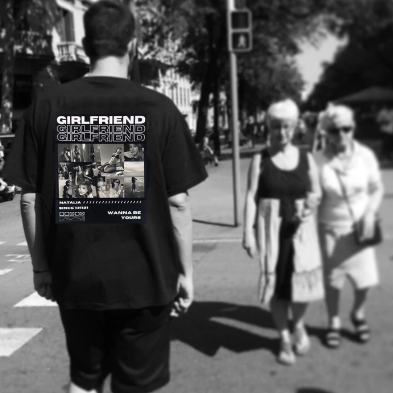 T-shirt photo personnalisé unique pour couple