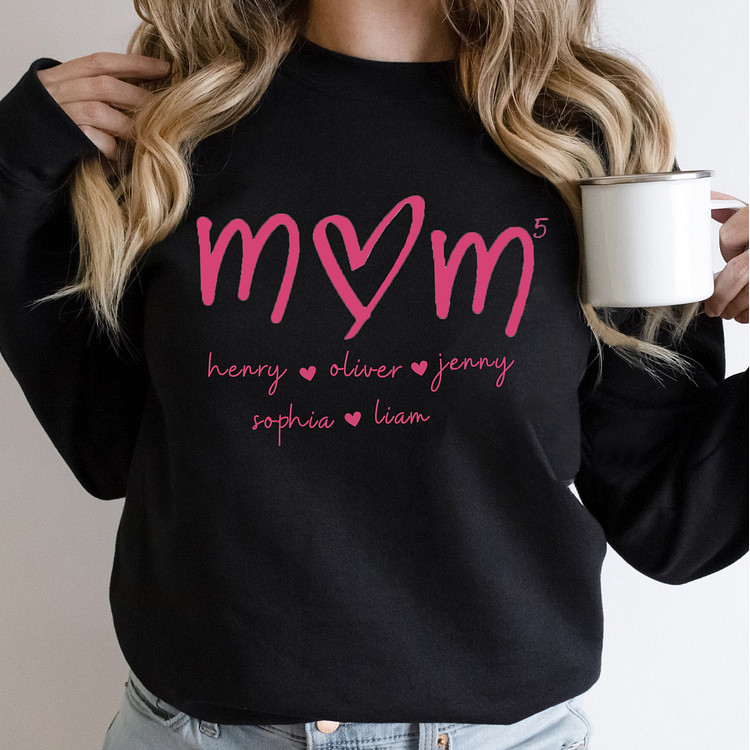 Mom Means Everything - Family Custom Sweatshirt With Design On Chest