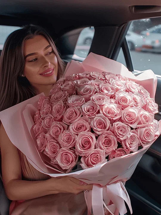 💕Bouquet de roses scintillantes💕Bouquet de roses éternelles scintillantes pour couple