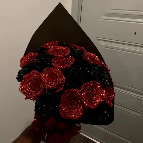 💕Bouquet de roses scintillantes💕Bouquet de roses éternelles scintillantes pour couple