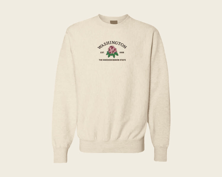 Sweat-shirt brodé personnalisé avec fleur d'État