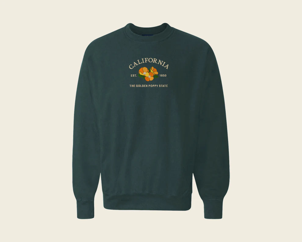 Sweat-shirt brodé personnalisé avec fleur d'État