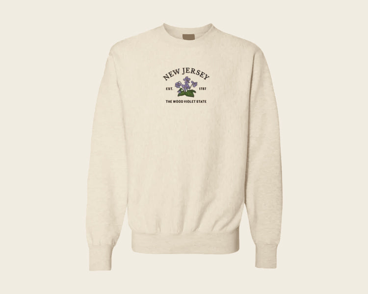 Sweat-shirt brodé personnalisé avec fleur d'État