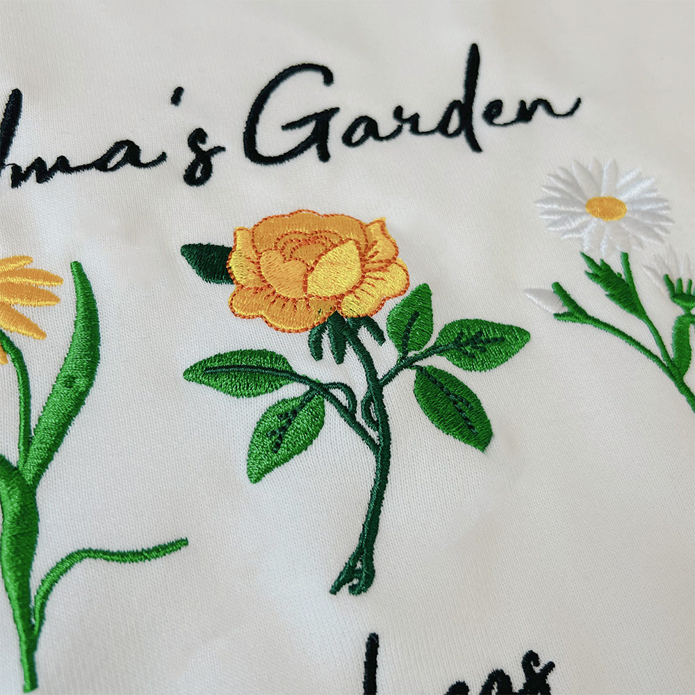 Custom Embroidered Birth Month Flower Sweatshirt/Hoodie