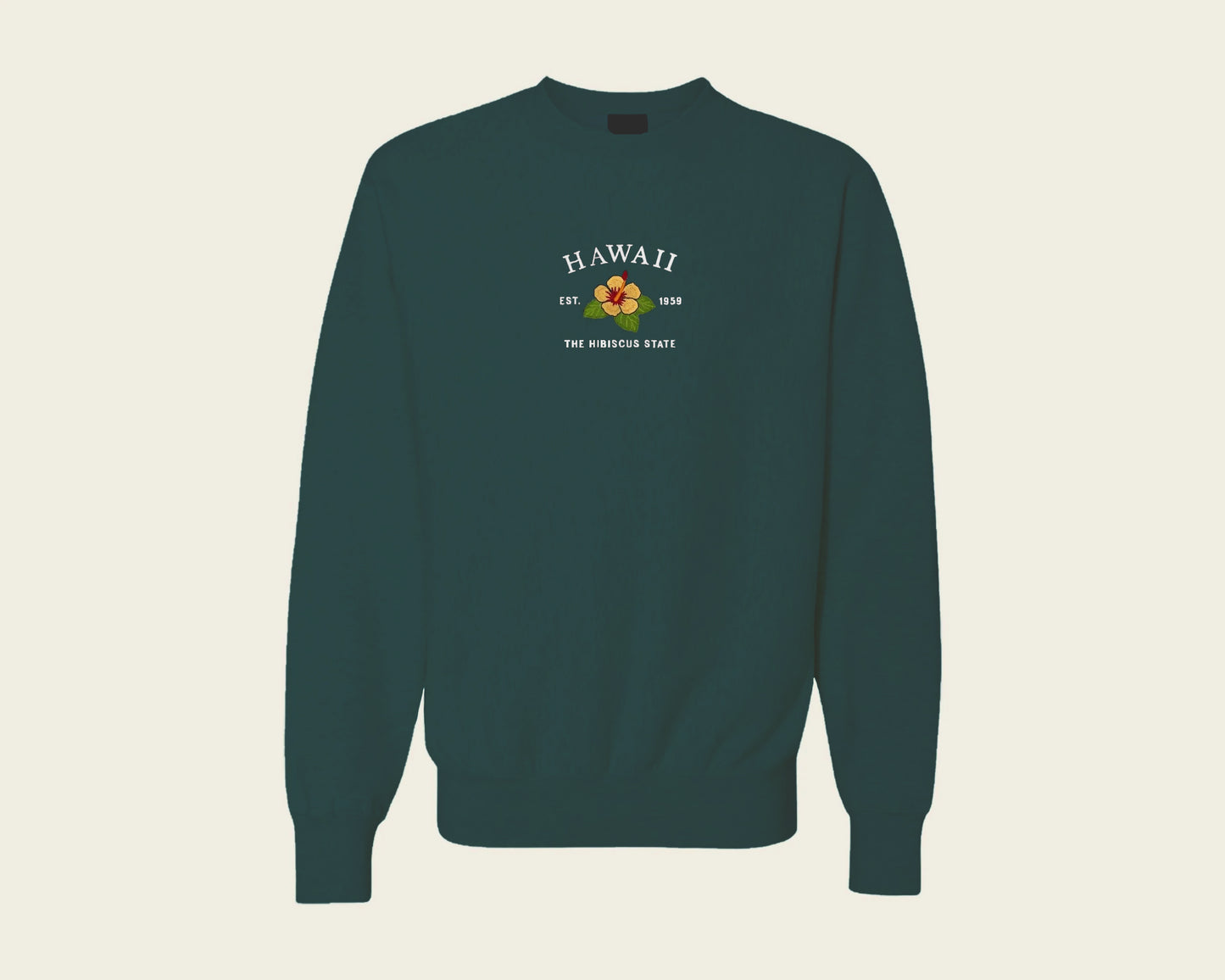 Sweat-shirt brodé personnalisé avec fleur d'État