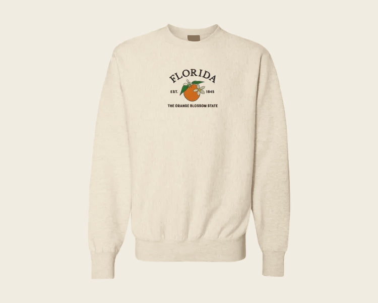 Sweat-shirt brodé personnalisé avec fleur d'État
