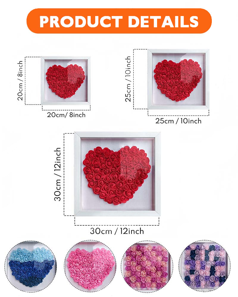 Family Love Blooms Forever - Personalised Mum & Grandma Flower Shadow Box with Names