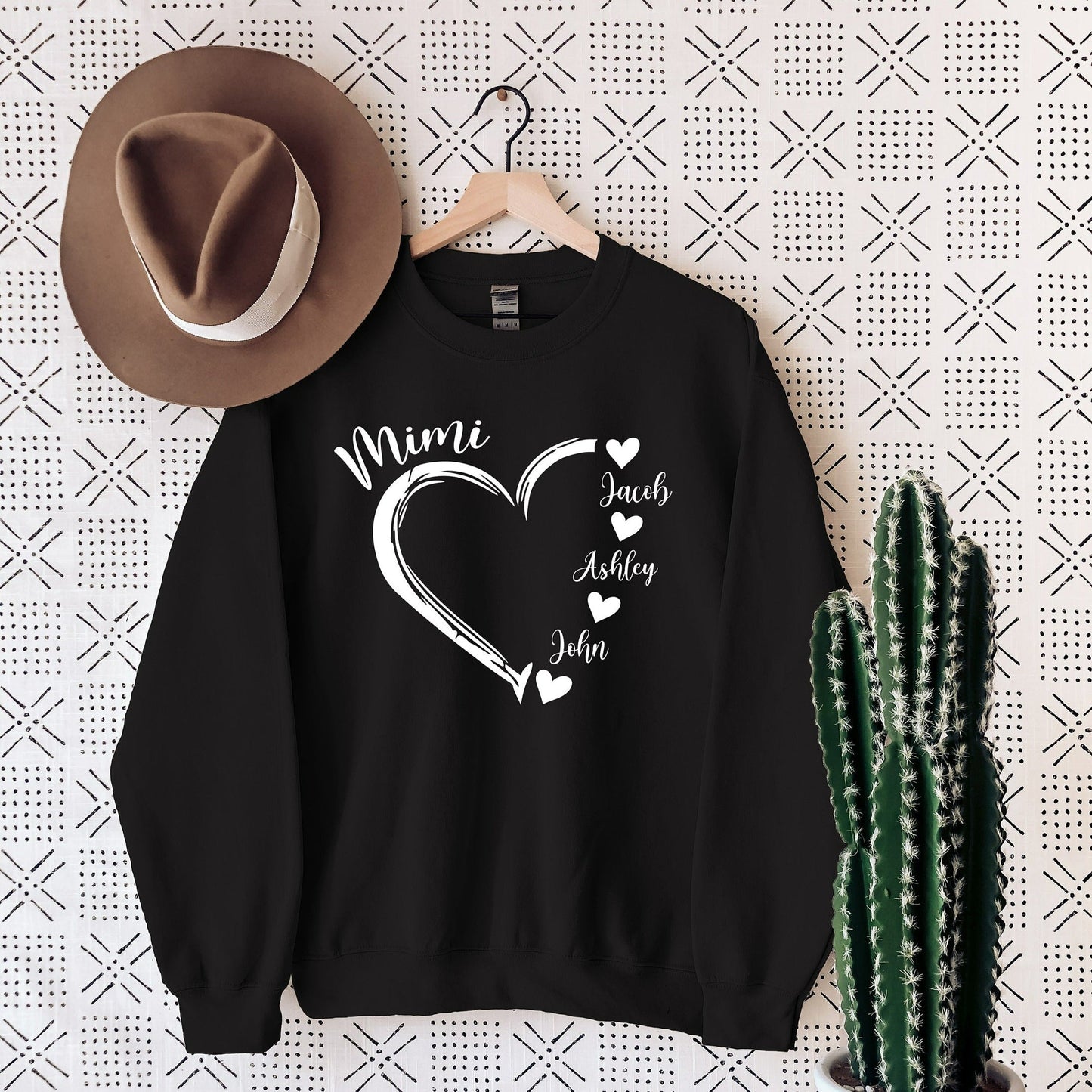 Sweat-shirt à capuche personnalisé « Mama Grandma »