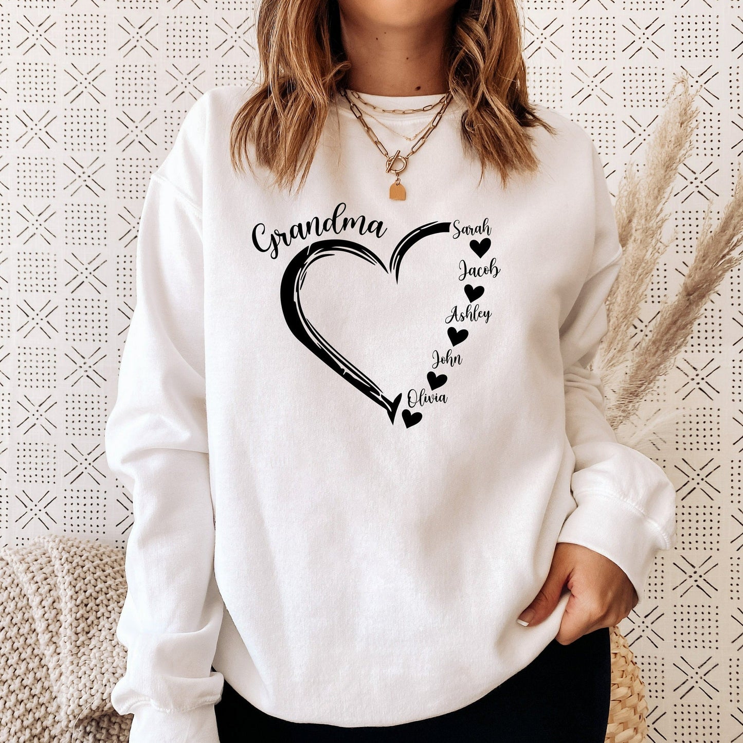 Sweat-shirt à capuche personnalisé « Mama Grandma »