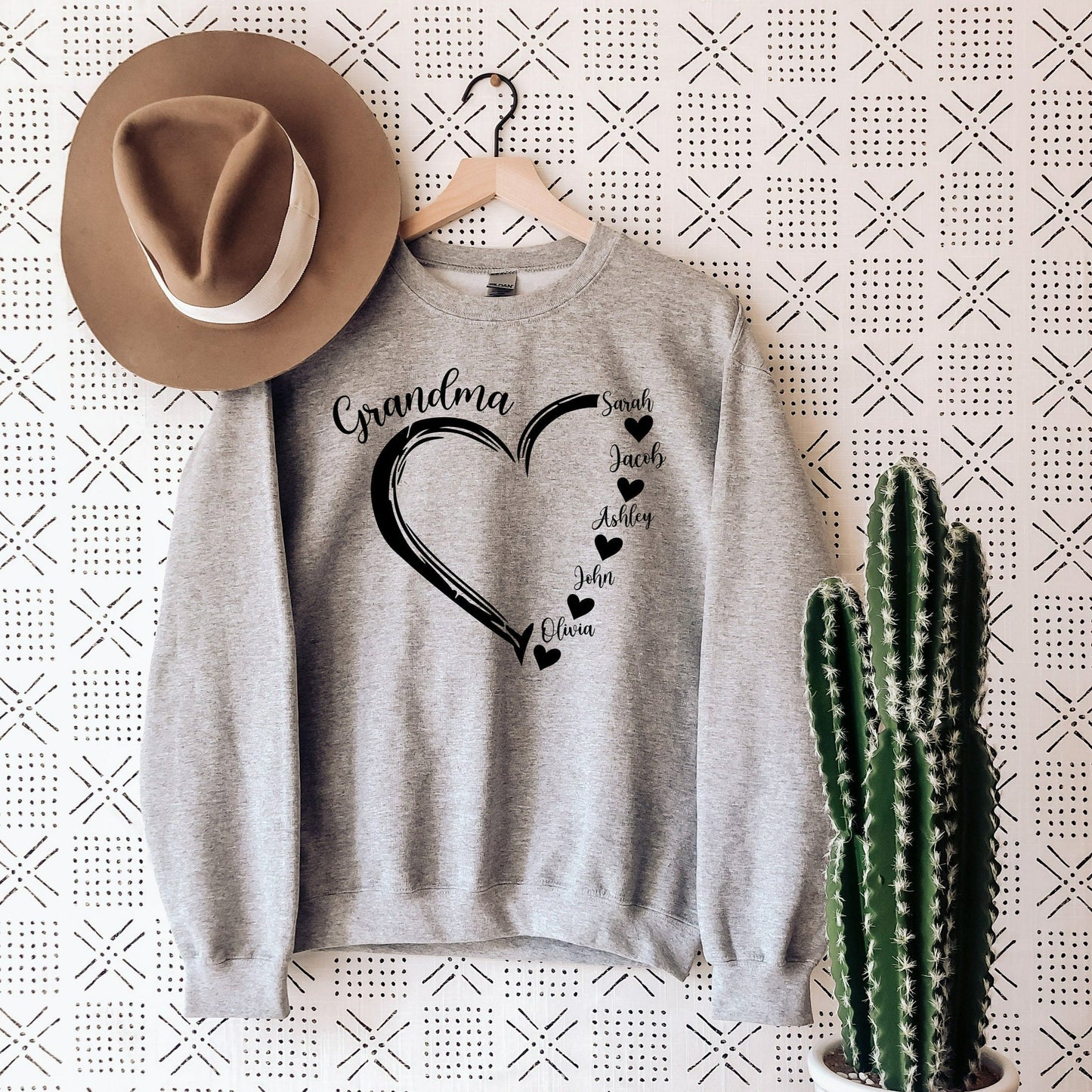 Sweat-shirt à capuche personnalisé « Mama Grandma »