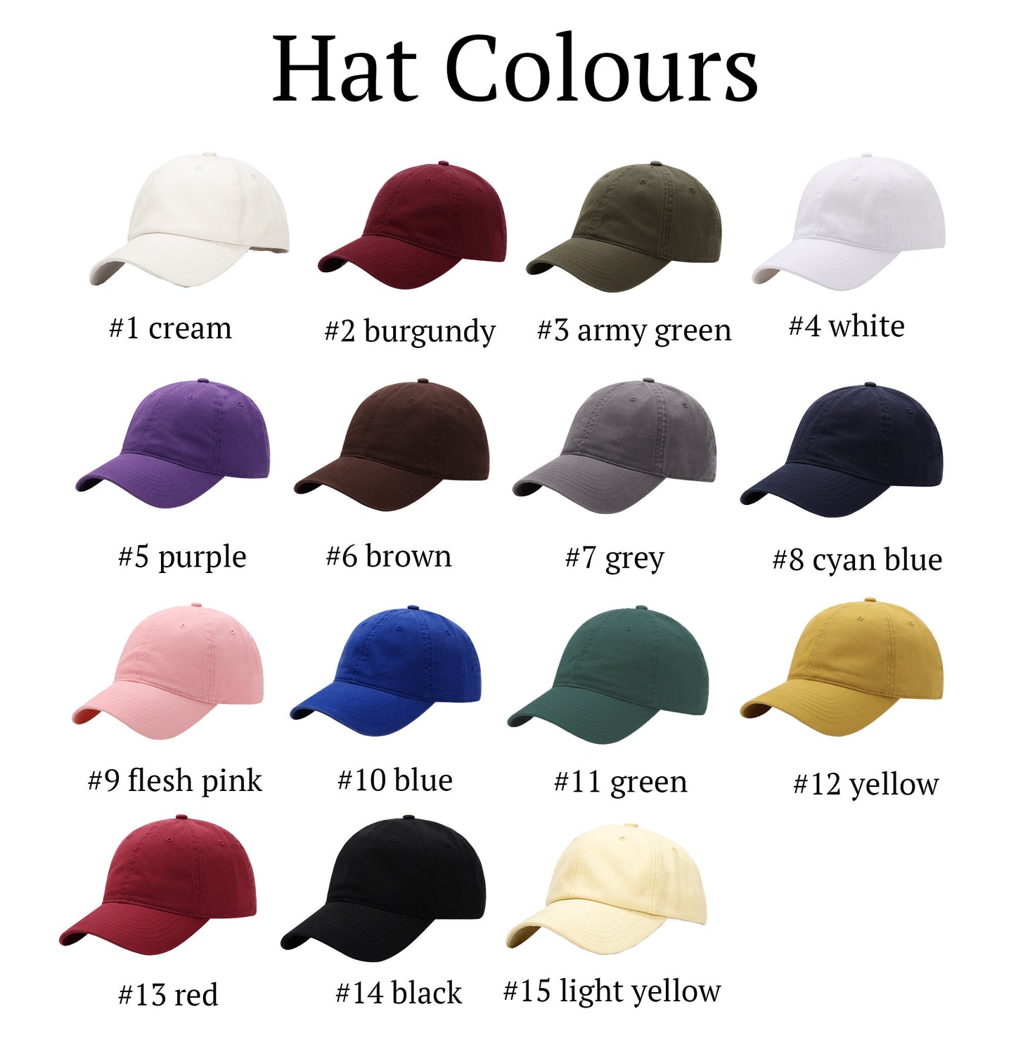 Personalized Embroidered Baseball Caps