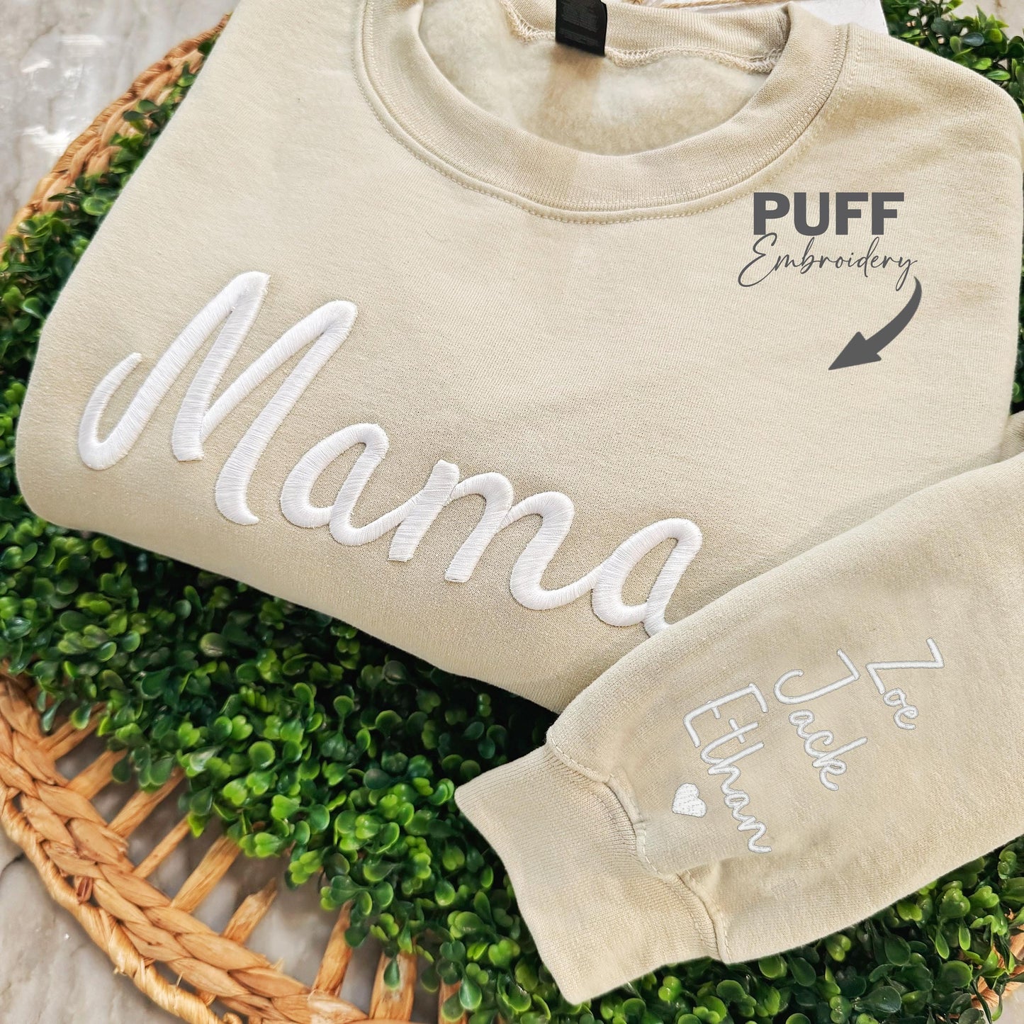 Custom Puff 3D Embroidery Sweatshirt
