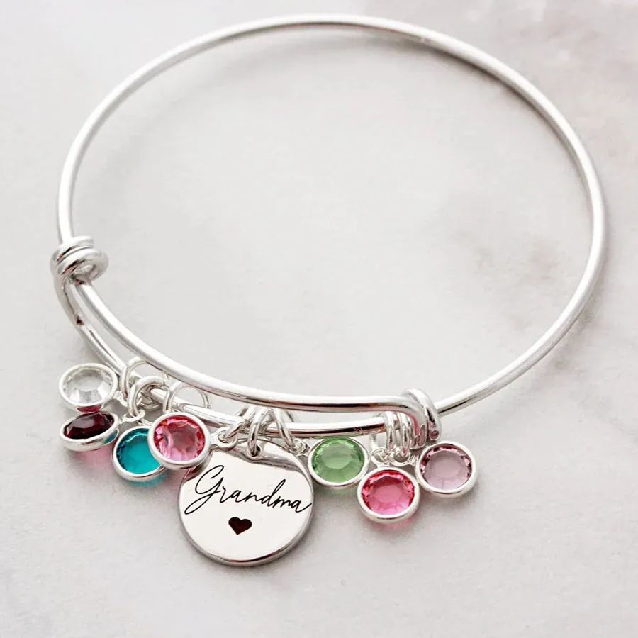 For Her Personalized Mother's Day Gift Custom Birthstone Bracelet