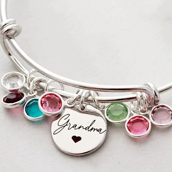For Her Personalized Mother's Day Gift Custom Birthstone Bracelet