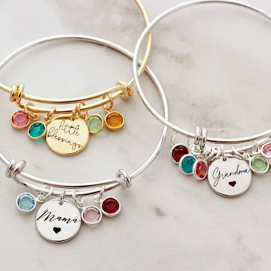 For Her Personalized Mother's Day Gift Custom Birthstone Bracelet