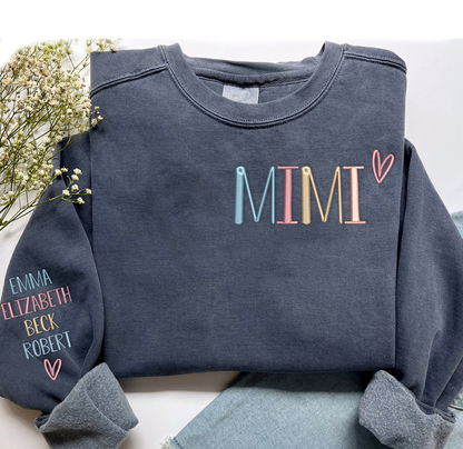 Custom Embroidered Grandma Mother's day Sweatshirt