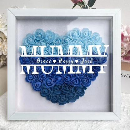 Coffret cadeau avec monogramme en forme de cœur pour maman