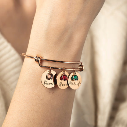 For Her Personalized Mother's Day Gift Custom Birthstone Bracelet