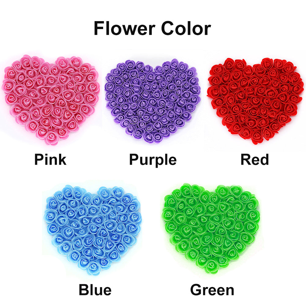 Personalized Puzzle Piece Mom Heart Shaped Flower Shadow LED Box