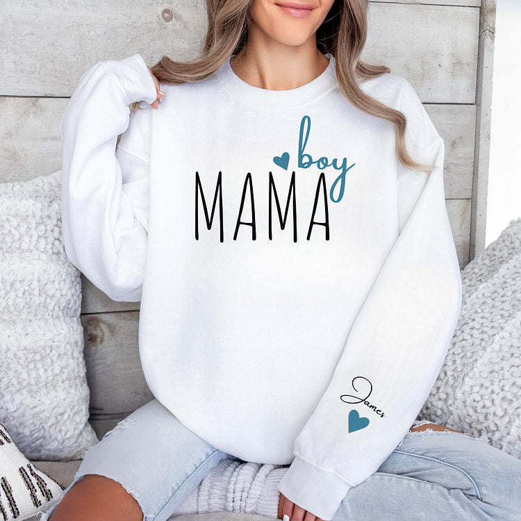 Custom Mama Sweatshirt with Kid Name
