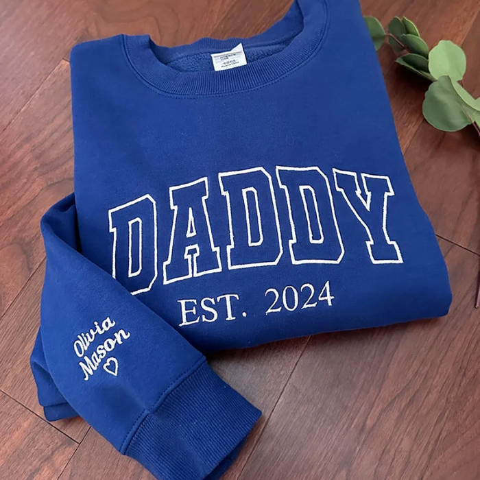 Mothers Day Personalized Mama Embroidered Sweatshirt With Bow Detail