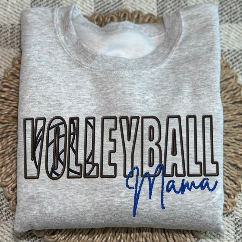 Custom Sports Embroidered Mama/Mom/Nana Sweatshirt