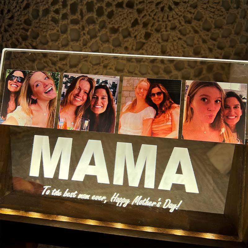 À la meilleure maman du monde, bonne fête des Mères ! - Plaque photo acrylique personnalisée