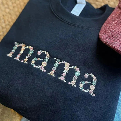 Floral Mama Embroidered Sweatshirt