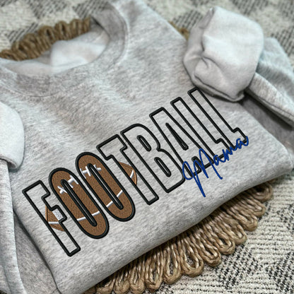 Custom Sports Embroidered Mama/Mom/Nana Sweatshirt
