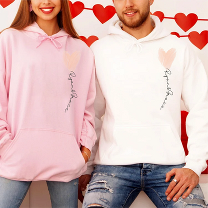 Personalized Heart Valentine Shirt, Custom Name Valentines Couple Shirt